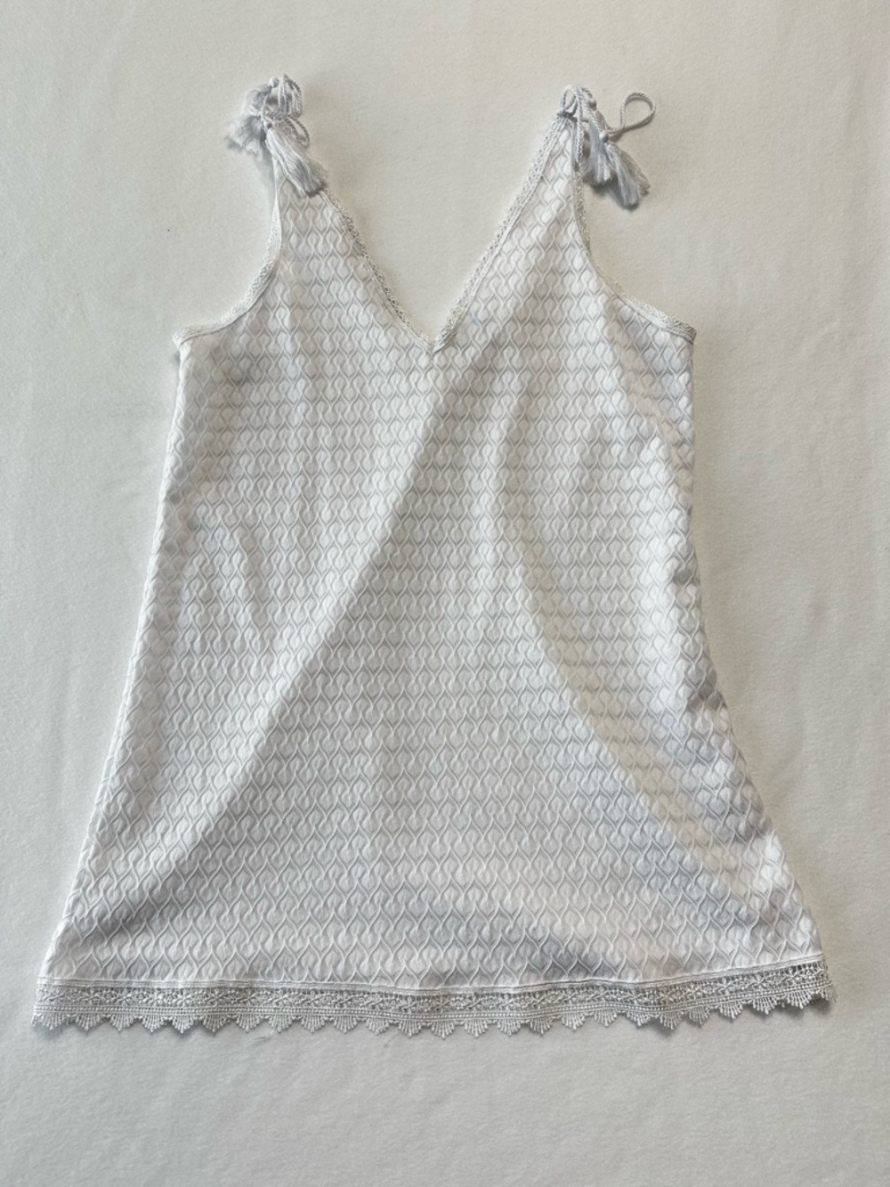 Serra Women White Lace Swim Cover Up Dress Large Short Beachwear